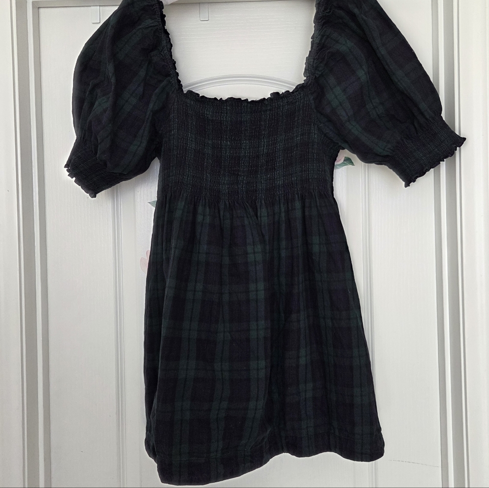 Hill House Dark Green And Blue Plaid Midi Dress Nap Dress XXL - Picture 2 of 9